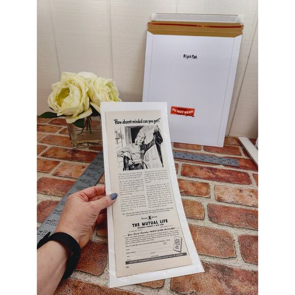 1950 "How Absent-Minded Can You Get!" Smirking Wife Holding Hubbys Vtg Print Ad - Picture 3 of 7